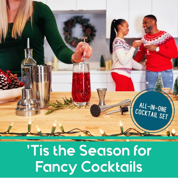 Набір шейкерів для коктейлів із 8 предметів Modern Mixology