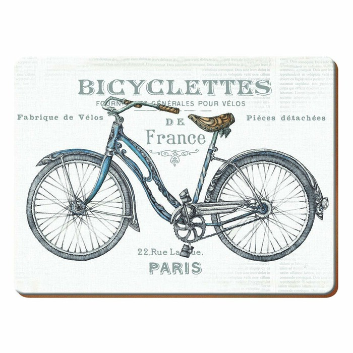 Набір коркових підставок під тарілки Kitchen Craft Bicycles, 40 х 29 см, 4 шт.