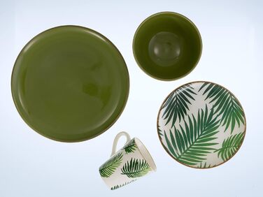 Набор посуды на 4 персоны, 16 предметов, зеленый Ibiza Creatable