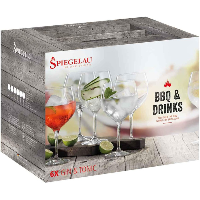 Набор бокалов для джин-тоника 0,63 л, 6 предметов, BBQ & Drinks Spiegelau