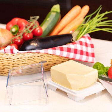 Маслянка Westmark - Ідеально підходить для сервірування та зберігання - Можна мити в посудомийній машині - Спеціальне полегшення для безпечного захоплення (ексклюзивне, одноразове)