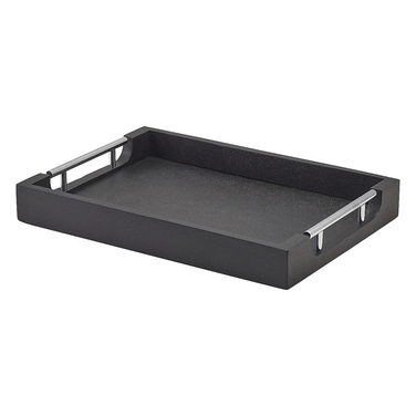 Поднос 35*25 см, деревянный, черный, Solid Black, GenWare