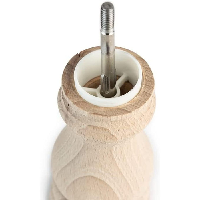 Подарочный набор Line - Мельница для перца Мельница для соли 12 см Воронка для специй - Классическая регулировка помола - Алюминий Сертифицированная PEFC древесина - Карбоновые краски (Paris Nature)