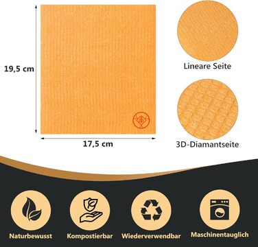 Серветки для прибирання 5 шт 19,5 х 17,5 см зелених DANIHOME