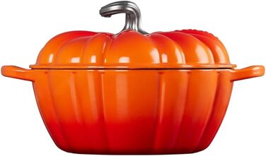 Чугунная жаровня в форме тыквы 4 л с крышкой, оранжевая Calabaza Cocotte LE CREUSET