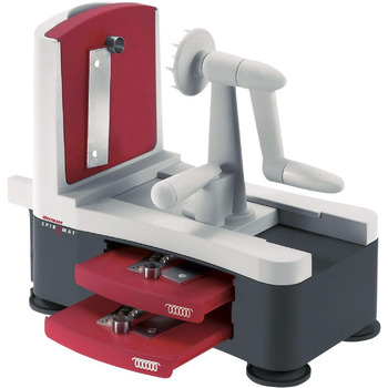 Ручний спіральний різак для овочів Westmark з 2 ріжучими конусами та фіксатором, нержавіюча сталь/пластик, антрацит/червоний, 11622260 (Spiromat)