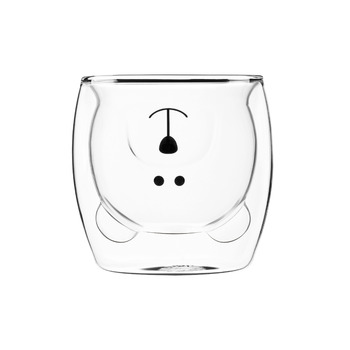 ARDESTO Animals Набор чашек с двойными стенками 250 мл, 2 шт, боросиликатное стекло