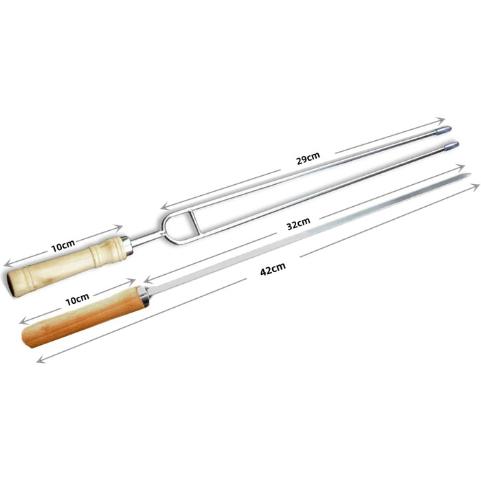 Набір шампурів для гриля 42 см, 6 предметів Sayago