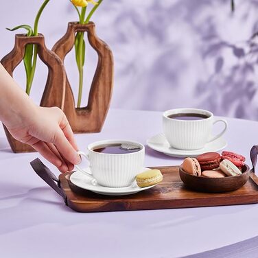 Набір чашок для чаю 200 мл на 6 осіб з блюдцем KARACA Seashell