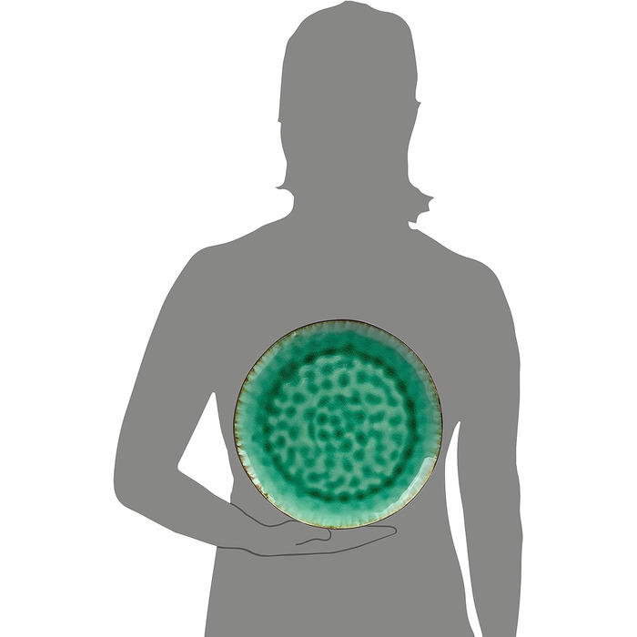 Комбі-сервіс Палм-Біч 47 предметів посуду сервіз для 4 осіб з фаянсу, вечеря, десерт, блюдце, кружка, чашки, блюдця, миски, сервірувальне блюдо, розширюваний, повсякденне життя Snger (обідня тарілка 4 шт.)
