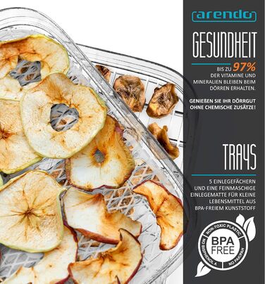 Дегідратор на 5 полиць, 350 Вт Arendo