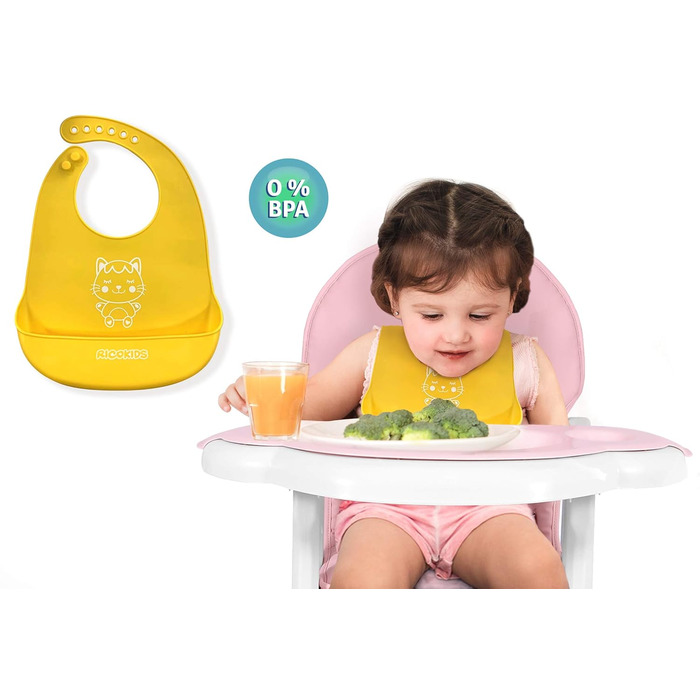 Дитячий стільчик для годування 5-в-1 рожевий Ricokids