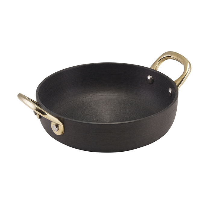 Сковорода для подачи 13.5*3.5 см, 400 мл, круглая, алюминиевая, GenWare