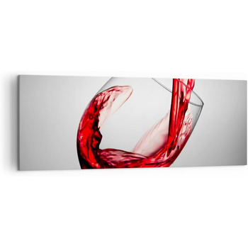 Панорамні картини на полотні 160x50 см картина на полотні з келихом вина велика XXL настінна прикраса картина спальня кухня настінні картини прикраса вітальні настінний декор полотно настінний друк мистецтво AB160x50-2258 (140Д x 50Ш см)