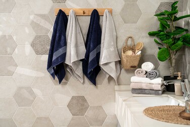 ARDESTO Набір рушників махрових Holiday 4 шт., 50х90см, 2 шт. - індиго, 2 шт. - сріблястий, 100% бавовна