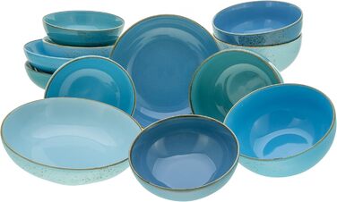Набір мисок на 4 персони, 12 предметів, Nature Collection Aqua Creatable
