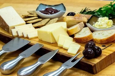 Набір ножів для сиру Cilio C294804 294804 Piave 4 шт. и, в дерев'яній подарунковій коробці, срібло