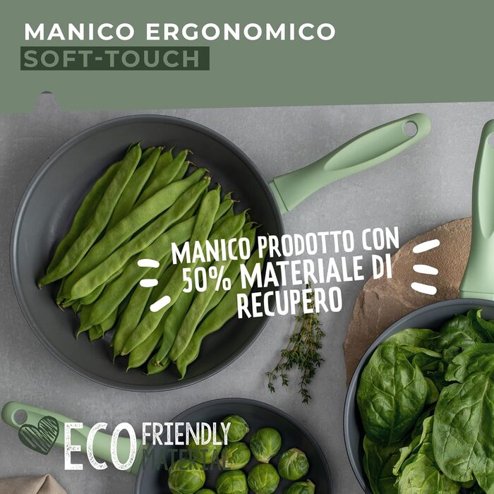 Сковорода 28 см, зеленая Ecolution Fackelmann