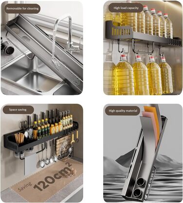 Настінний органайзер для кухонного приладдя 40 см RXRENXIA