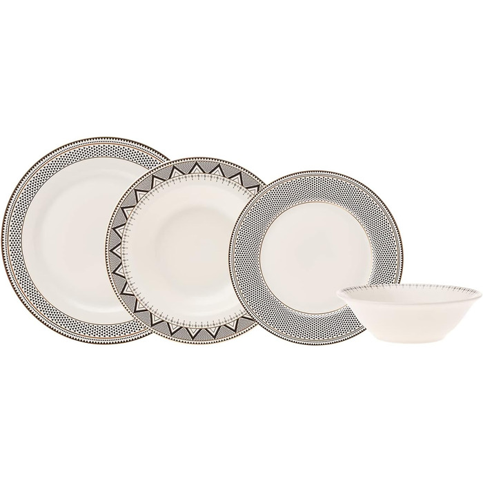 Столовий сервіз 24 шт. на 6 персон, порцеляна Кaraca Globe