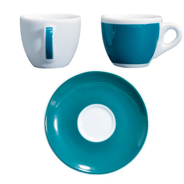 33009-002021CA VR Чашка espresso 75 мл з блюдцем 12 см Green Teal серія 'Verona Millecolori Decal Pr