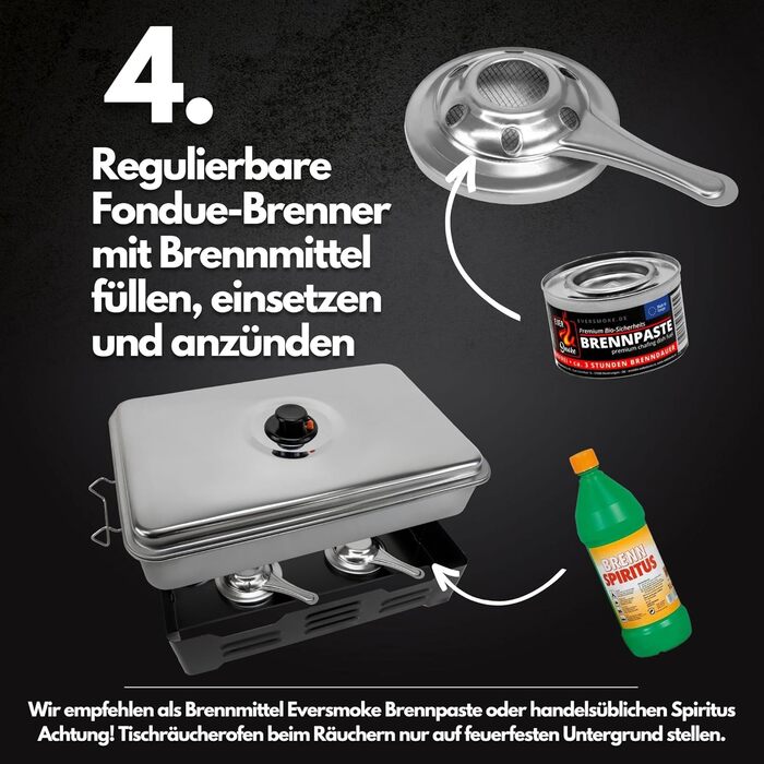 Набір настільних коптильень з нержавіючої сталі з аксесуарами Vialex