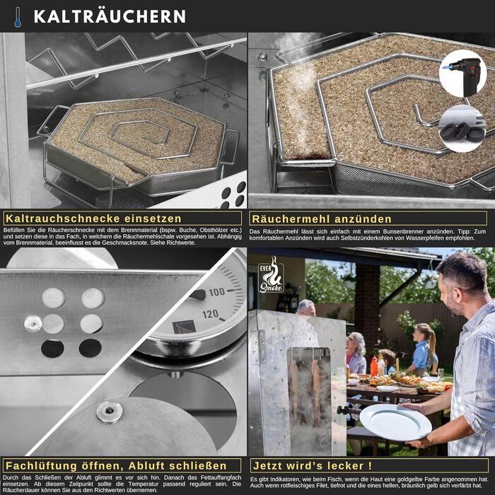 Коптильня з нержавіючої сталі з термометром Magnum VA EVERSMOKE