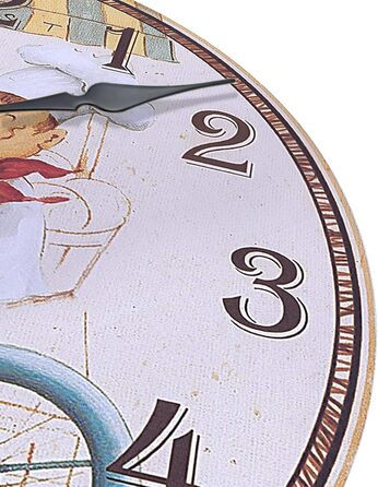 Настінний кухонний годинник Lafocuse 30 см, дерев&39яний, безшумний, вінтажний кухонний годинник жовтого кольору, без цокання, антикварний ностальгічний сільський ретро-прикраса для їдальні, ресторану, вітальні