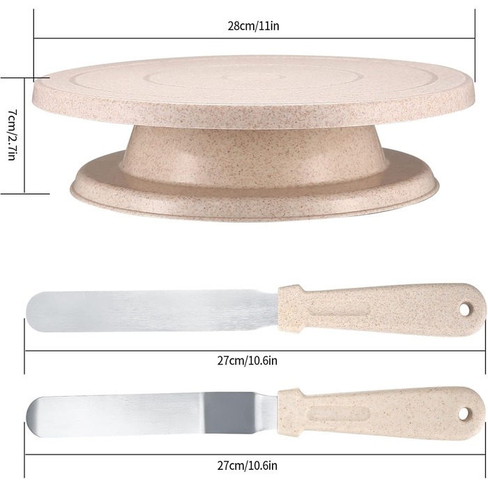 Подставка и скребки для торта 28 см SZJYG