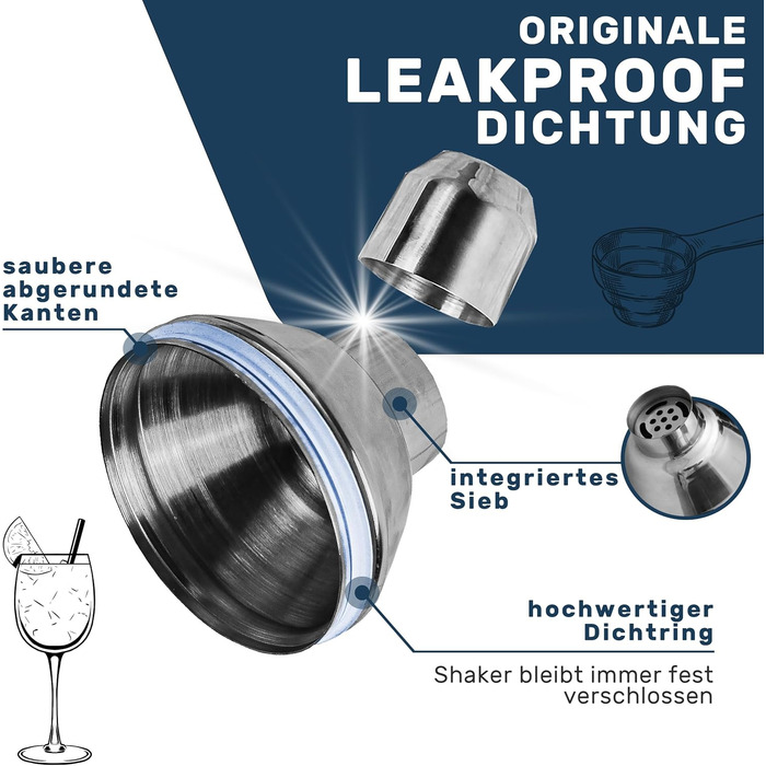 Набор шейкеров для коктейлей 16 предметов Grevening