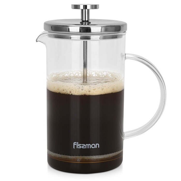 Заварювальний чайник з поршнем Fissman AFFOGATO 1000 мл скляна колба (9100)