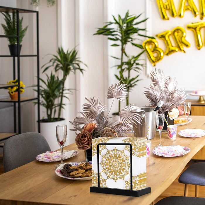 Тримач для серветок в ретро-стилі чорний Gohytal