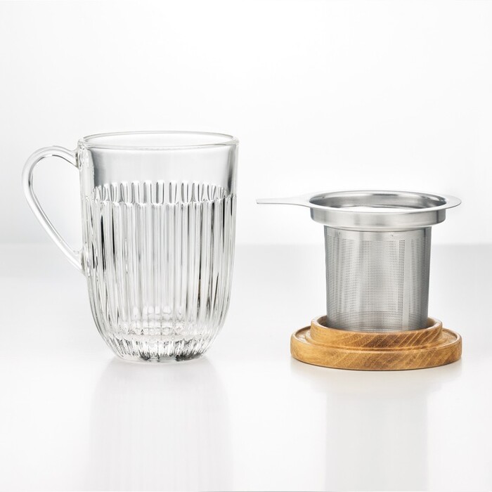 Кухоль для чаю La Rochere OUESSANT з кришкою і сітечком, вис. 13 см, 360 мл