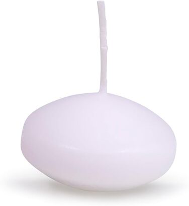 Набір плаваючих свічок DONAU HOME/ / 12 шт. / 2,8 x Ø 4,8 см / 4 години горіння / Плаваючі воскові свічки без парфумів / Плаваючі теплі чайні свічки / для вечері, весілля, басейну 12 шт. (овальна форма, 12 шт. , білі)