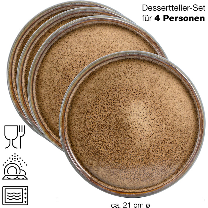 Набір посуду з кераміки Moritz & Moritz SOLID з 18 предметів набір посуду на 6 персон кожен, що складається з 6 обідніх тарілок, маленьких, глибоких тарілок (4 шт. маленьких тарілок)