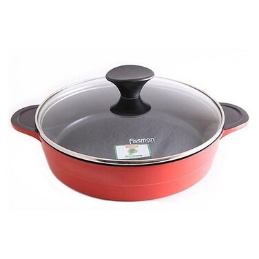 Низька каструля зі скляною кришкою 24 см 2,5 л RAINBOW Fissman
