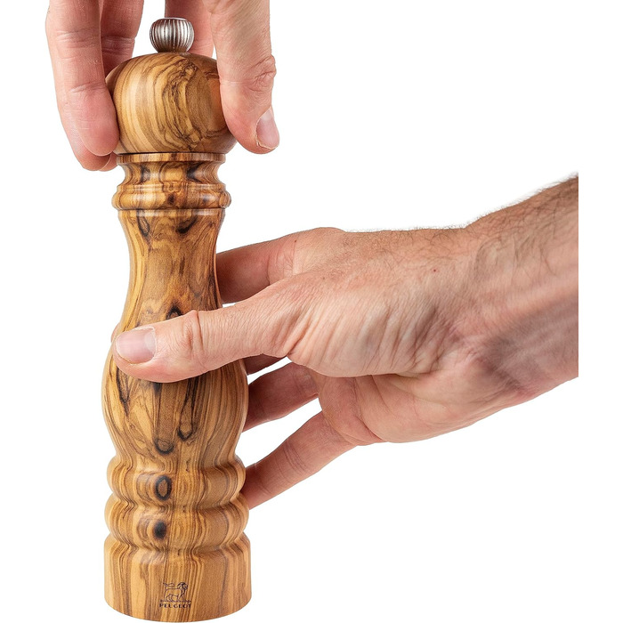 Оливкова деревина i Високоякісний перцевий млин Інструкція з оливкового дерева I з індивідуальним регулюванням помелу I Кухонні аксесуари I Млин для перцю Оливкова деревина, 22