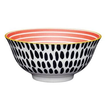 Миска Kitchen Craft RED SWIRL, кераміка, діам. 16 см, 500 мл
