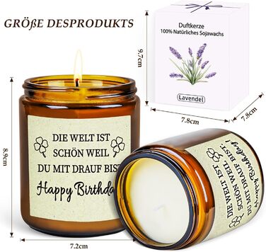 Ароматизована свічка у склянці - аромат лаванди TUZELIYA