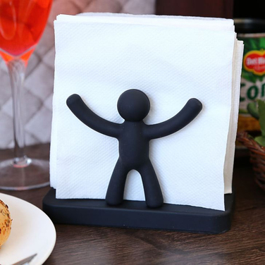 Салфетница 15,5х11х7,5 см чорна Buddy Umbra