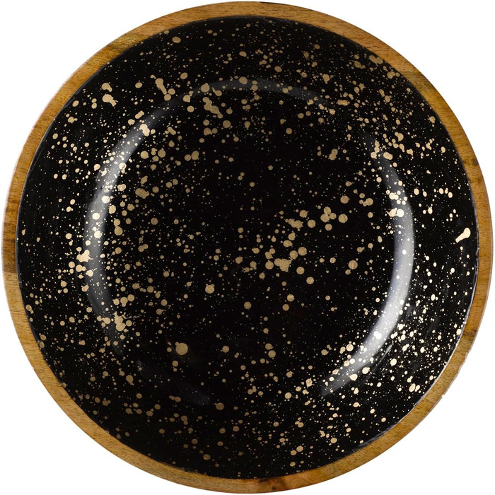 Піднос/тарілка Манго, дерево манго, внутрішнє покриття епоксидною смолою, Ø 35,5 см Ø 35,5 см, висота 2,5 см (Зоряне небо, Ø 37 см, висота 9 см), 1058