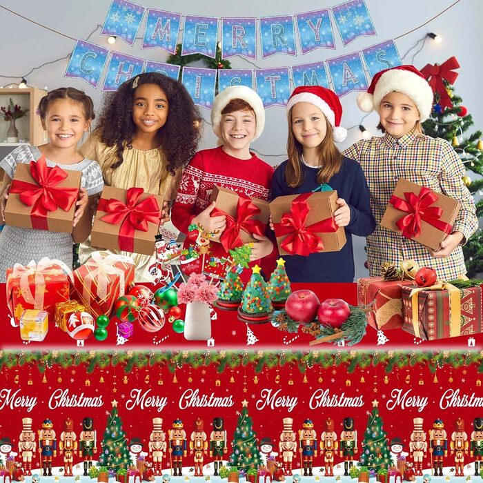 Різдвяні скатертини, одноразова 137 x 274 см POPOYU