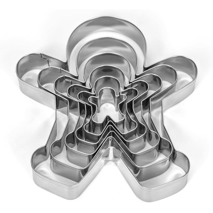 Різдвяні формочки для печива, набір формочок для печива гном Санта Клаус, формочка для печива з нержавіючої сталі у формі лося, формочка для печива з 4 головами лося, подарункові формочки для печива для випікання помадних тортів (барвиста тема A5)