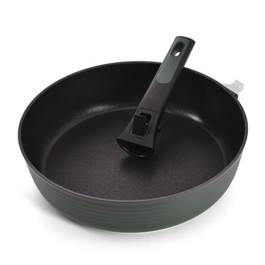 Глибока сковорідка Fissman BRILLIANT 28x7,5 см зі знімною ручкою (14385)