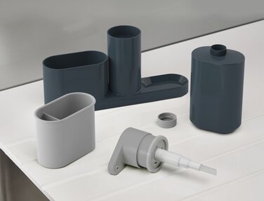 Органайзер для раковини з дозатором для мила сірий SinkBase Sink Tidy Set Joseph Joseph