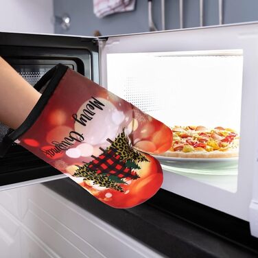 Різдвяний набір з 2 прихваток та 2 рукавичок для духовки, 4 предмети, різнокольоровий Cabilock