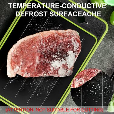 Разделочная доска с функцией размораживания Frost Away 36,5 х 25 см черный/зеленый HENGBIRD