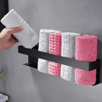 Тримач для рушників 40 см чорний ZUNTO