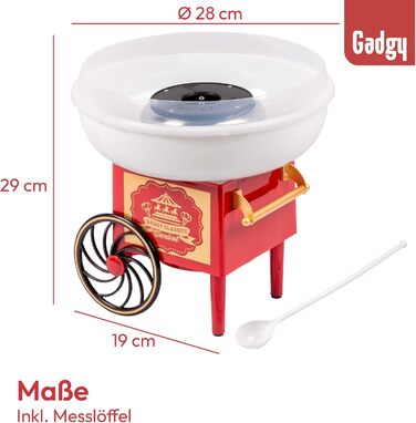 Машина для цукрової вати Gadgy для дому - Машина для цукрової вати для цукру або цукерок - Машина для цукрової вати - Цукрова вата для дитячих свят, днів народження та вечірок - (Жовта)