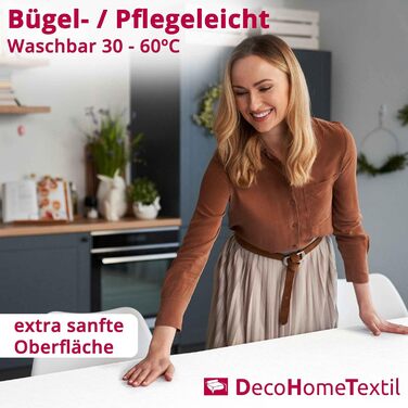 Скатертина з захистом від плям, біла 160 x 220 см DecoHomeTextil Heimtextilmanufaktur